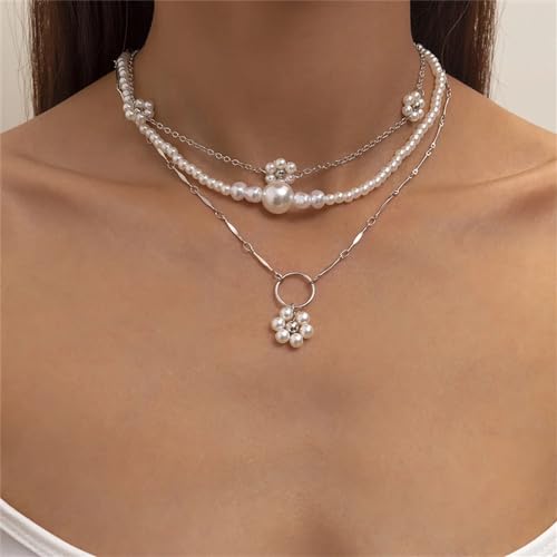 Collier de perles de fleurs de charme en argent : cadeau idéal filles - 6