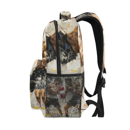 Bookbags Laptop Backpack for High School Adult Boxing 1 Travel College Teens Student Casual Shoulder Daypack2