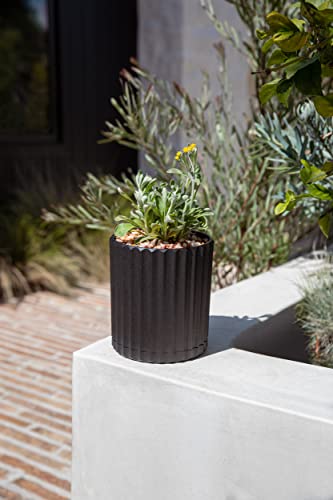 Image of Veradek Demi Series Demi 6 inch Planter w /Tray - Black, 2 Pack