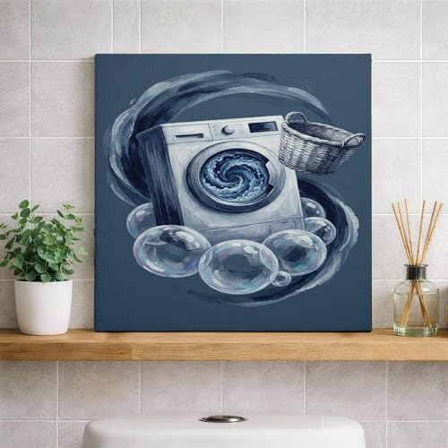 Cuadro de burbujas de 12x12 pulgadas para decorar el cuarto de lavado con estilo