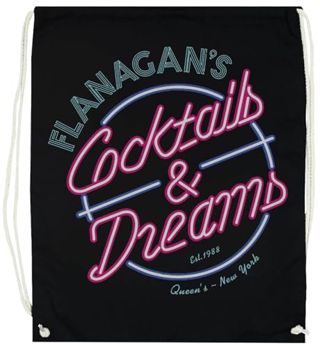 Oldrytee Flanagan's - Cócteles Y Sueños Bolsa De Entrenamiento De Algodón Saco De Gimnasio Negro