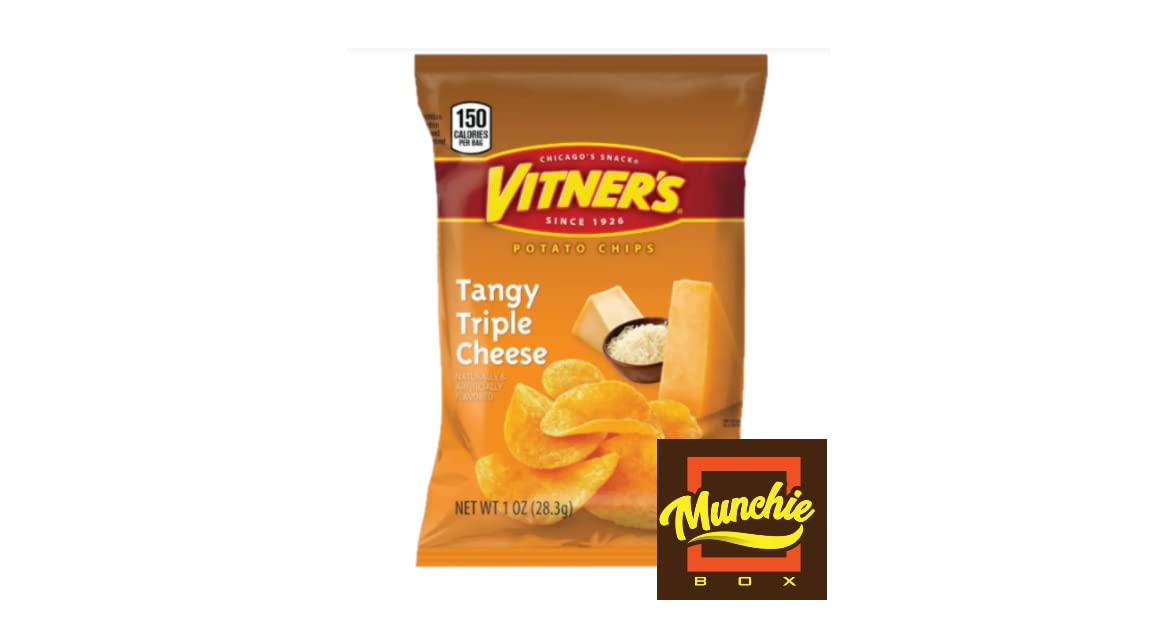 VITNER'S Original Tangy Triple Cheese Potato Chips A Chicago Favorite 1.0 oz Bags (Pack of ( 6 ) 1.0 Oz Bags)
