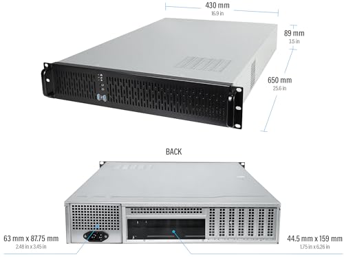 Image of Rosewill 2U Server Chassis Rackmount Case | 4 x 3.5 Bays | 2 x 2.5 Devices | E-ATX Compatible | 3 x 80mm PWM Fans | 2 x USB 3.0 | RSV-Z2900U