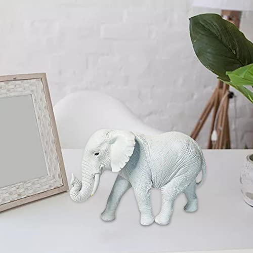 Statuette d'éléphant blanc en résine : idée cadeau déco de table - 6