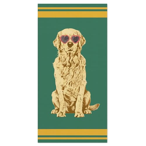FLAWAFLOMA Golden Retriever Beach Towel 60x30 Inches, Golden Retriever Gifts,