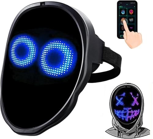 Funle Led Mask with App Controlled,Programmable LED Halloween Mask,Digital Mask