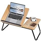 Warmiehomy Bureau pour ordinateur portable, table de lit pour ordinateur portable avec pie...