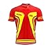 Macedonia Full Zipper Bike Short Sleeve Cycling Jersey for Men - Size XL Multicolored