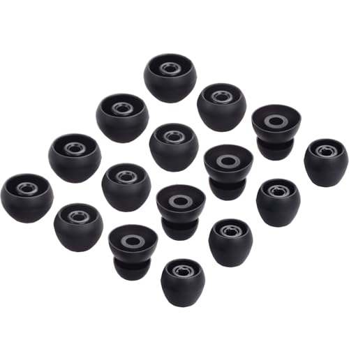 Replacement Eartips Silicone Earbuds Tips Buds Ear Set Accessories for Beats Flex Wireless Headphones,8 Pairs (Black)