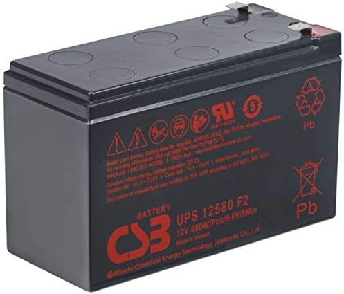 12V 9Ah UPS12580 Home Alarm Battery by CSB replaces HR1234WF2