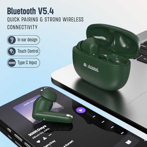 Image of AROMA NB126 Bolt V5.4 Upto 60Hr Playtime* Dual Paring, Fast Charging, Heavy Bass Bluetooth