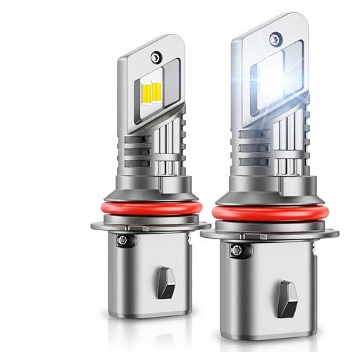 Image of SEALIGHT 9007 /HB5 LED Bulbs, 30,000LM Super Bright 6500K Cool White, 1:1 Mini Wireless Halogen Replacement Bulbs with Fan Cooling, Plug and Play, Pack of 2