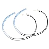 MAJORMENCH Lot de 2 Bandes LED Flexibles 30 CM 12V Étanches pour Voiture Feux de Jour Blanc Glace et Clignotants Jaunes Barre Lumineuse Multifonction Compatible Suv Camion et Moto