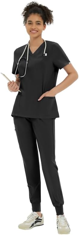 Kitmaz Medical Scrub Tops for Women - Soft Stretch V-Neck Classic Fit Scrub Shirts with 5 Pockets - Image 7
