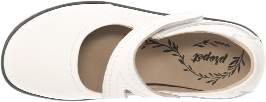 Propet Womens Golda Mary Jane Slip On Flats Casual - White
