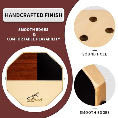 Cajon Drum, GECKO Mini Cajon Protable Hand Percussion Instrument (with strap) by Gecko - Image 5