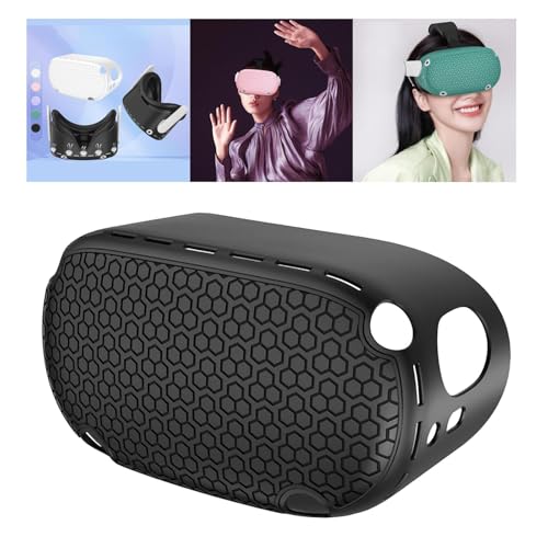 KiBcsLic Coque Anti-poussière, Facile à Nettoyer, Respirante, Facile à Installer, Antidérapante et Résistante à l'usure. Compatible avec 2 Accessoires, Noir – vue 5
