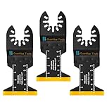 SULIVES Titanium Oscillating Multi Tool Blades Extra-Long Reach 3 Pack, Premium Blades for Cutting Metal Nails Screws Wood and Plastic