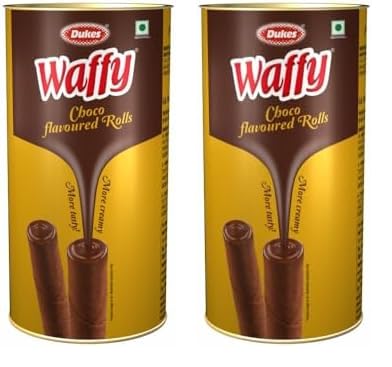 Dukes Waffy Chocolate Flavoured Rolls (300 Gram) (Pack of 2)
