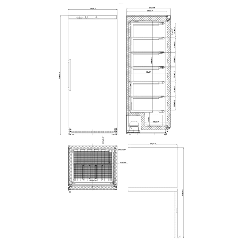 Générique Armoire Réfrigérée Négative Inox 600L - Congélateur -18°C - 1 Porte - Haute Capacité - Professionnelle