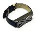 BSI Black Leather Band For Fitbit Flex Activity Tracker Adjustable Straps With Titanium Black X Design Metal Housing And Metal Buckle Clasp (5.5 - 7.5" Size)