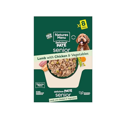 Natures Menu Senior Dog Food Pouch Lamb with Chicken (8 x 300g)
