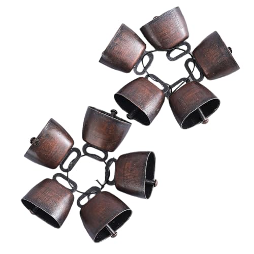 Bloepum 10PCS Cow Horse Sheep Grazing Copper Bells, Cattle Farm Animal Copper Loud Bronze Bell Small Brass Bells