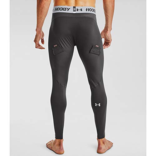 Under Armour Men\'s Hockey Compression Leggings , Jet Gray (010)/Mod Gray , Large