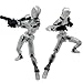 QAONIE 3D Printed 5.54-inch Multi-Jointed Action Figures Dummy13, Full Body Mechanical Movable Toy, Multiple Accessories, Hand Painted Figure, Desk Decoration, Creative Gifts (Transparent)