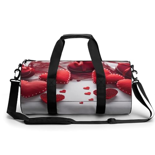 Sac de sport cœurs rouges pour vos escapades de week-end