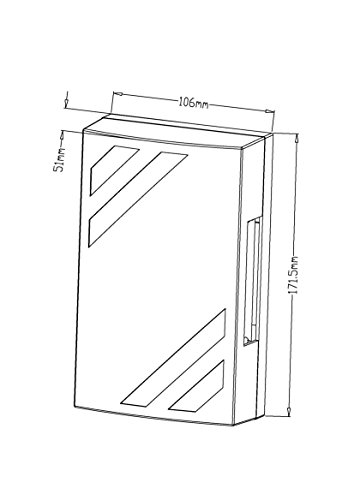 HUBER 25 Melodien Gong Klingel Elektronisch für die Haustür I Elektronische Türklingel Haus Tür I Türgong Trafo/Batteriebetrieben 84 dB(A), Doorbell 8V-12V
