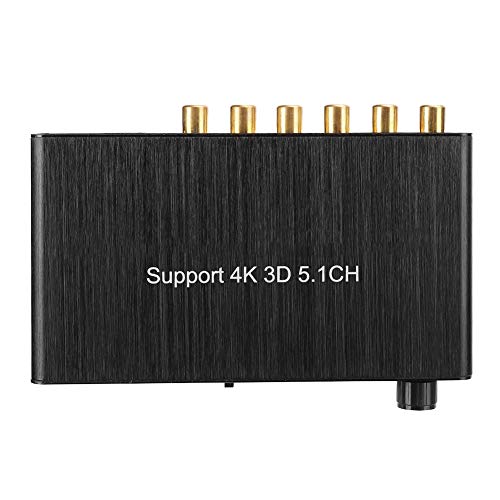 5.1CH HDMI Audio Extractor, Decoder Dolby DTS Digital Audio Convertitore, Supporto Dolby AC-3 DTS 4K, RCA Decodificatore Jack per HDTV, Blu-rayDVD, DVD, PS3, Xbox 360