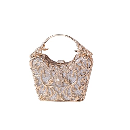 Image of CORIOS Women Rhinestone Evening Bag Sparkly Sequin Purse Crystal Clutch Bag Bridal Wedding Handbag Glitter Shoulder Bag