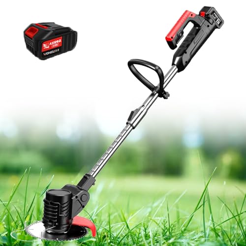 Tondeuse à gazon électrique sans fil à libération automatique pour la maison et le jardin – Batterie Li-ion rechargeable pour jardinage vert