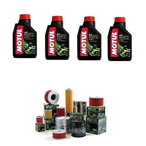 KIT TAGLIANDO FILTRO OLIO HIFLO + 4LT OLIO MOTUL COMPATIBILE CON Yamaha TDM 850 1991 2001 SCOOTER MOTO