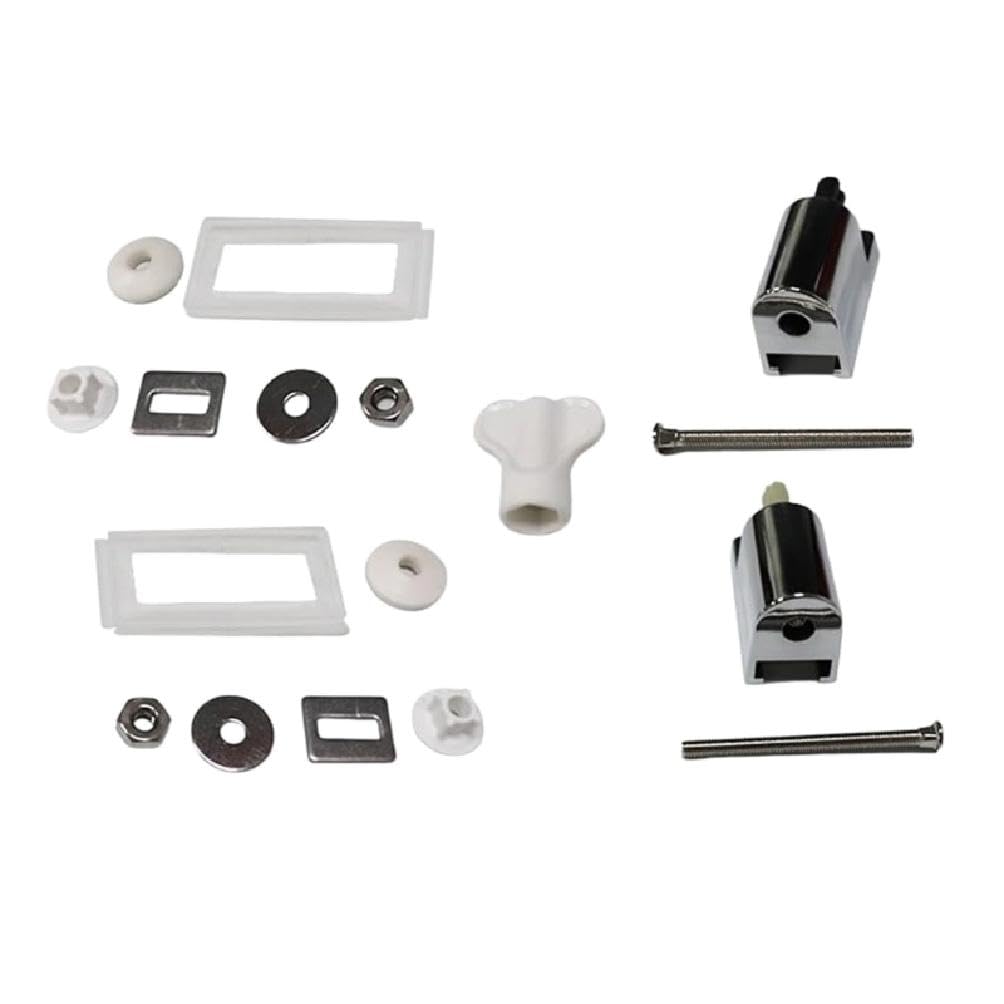 Misuvrse Soft Close Mechanism Toilet Seat Hinges Metal Replacement Hinges For Fixed Toilet Seat Parts To Install Toilet Seat Part Toilet Hinges Self Closing Toilet Attachment Easy To Install Toilet Hinge Long