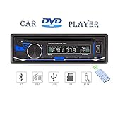  【Compatibile】: l'inserimento automatico del disco in DVD, Bluetooth, DivX, MPEG4, VCD, CD e altri formati attiverà le funzioni corrispondenti. Questa autoradio è adatta a tutte le auto e controlla le dimensioni dell'installazione.  