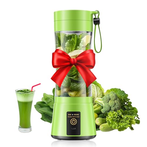 Image of Cordless Portable Personal Size Blender - Small Blender Make Smoothies | 12oz Lightweight Leak-Proof Mini Blender, 6 Steel Blades, Powerful Quick Blend, Easy Clean, Suit in Travel /Office /Gym /Picnic
