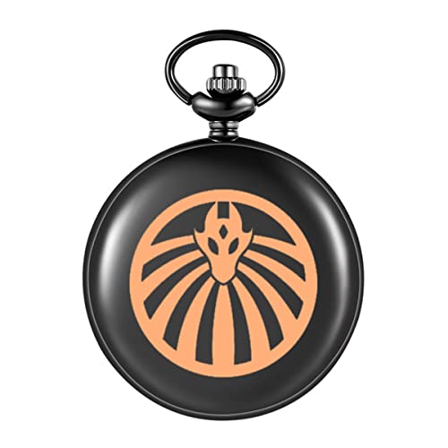 Reloj de bolsillo SCP con grabado Nine Tailed Fox y cadena 2