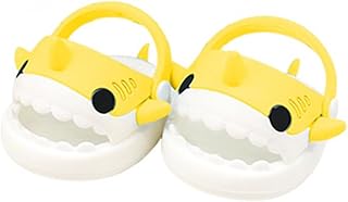 niannyyhouse Zapatos de peluche de tiburón de 20 cm, sandalias y pantuflas de 8 pulgadas, accesorios de peluche suave para vestir (amarillo)