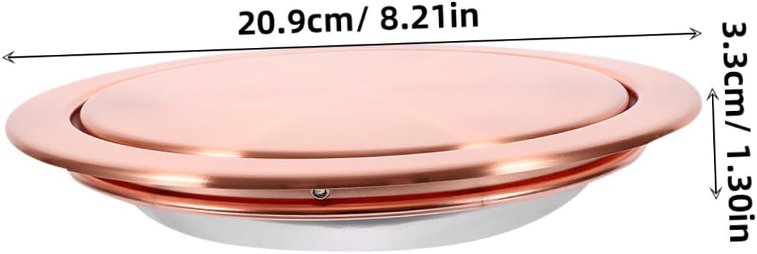 2pcs Stainless Steel Recessed Trash Can Lid 18-20cm Embedded Swing Flap Cover Kitchen and Bathroom Countertop Garbage Bin Cap