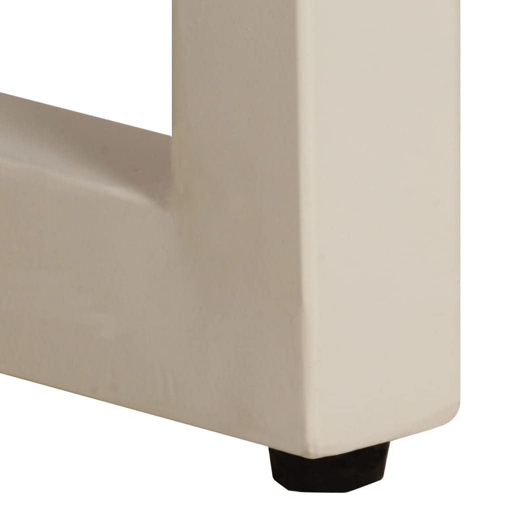 Stolik kawowy 100 x 50 x 35 cm lite drewno mango | Stal, polerowana, lakierowana, stół akcentowy, łatwy montaż, niepowtarzalny design