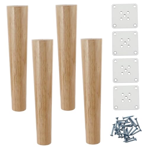 Pieds de canapé en bois naturel de chêne 25 cm pour lit et table - 2