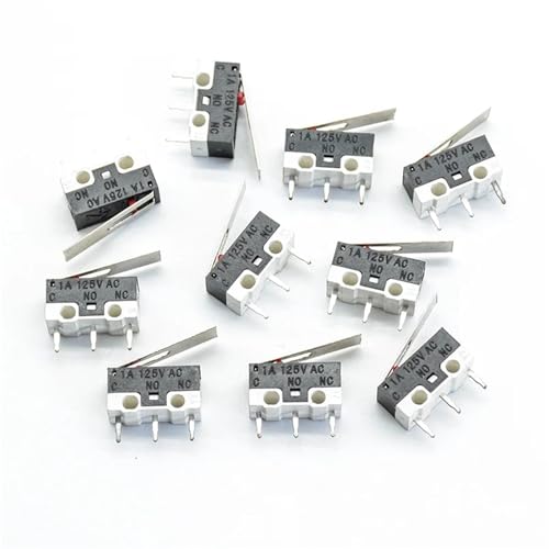 Interrupteur bouton-poussoir SPDT micro switch 3 pins levier long noir - 3