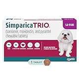 Simparica Trio (sarolaner, moxidectin, and pyrantel chewable Tablets) Chewables for Dogs, 6 mg/tab, 5.6-11 lbs, (Purple), 1 Tablet