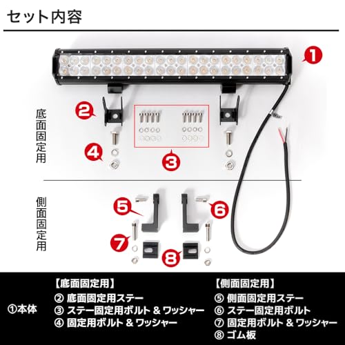 集魚灯 イカ釣り LEDライト 126w オレンジ 集魚ライト アジ イカ タチウオ イサキ 船舶用ledライト 24v 12v 兼用 LED 作業灯 除雪機 ライト 除雪車 投光器 ワークライト 夜焚き 夜釣りに最適 9枚目