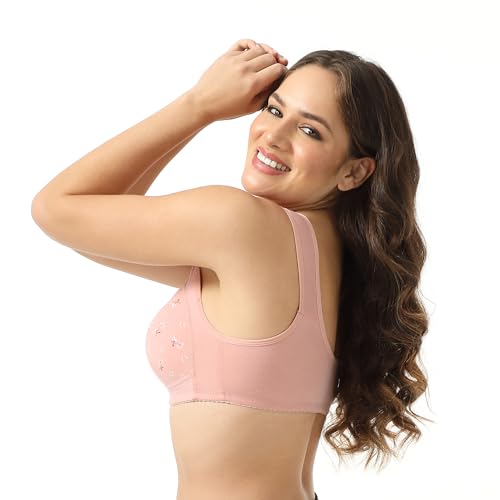 Image of Daisy Bras for Women, Front Snap Closure Padded Bra for Older Senior Women, No Underwire Comfortable Bra