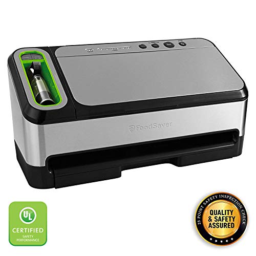 FoodSaver V4840 2-in-1 Vacuum Sealer Machine with Automatic Bag Detection and Starter Kit | Silver & Regular Sealer and Accessory Hose Wide-Mouth Jar Kit, 9.00 x 6.00 x 4.90 Inches, White - Image 3