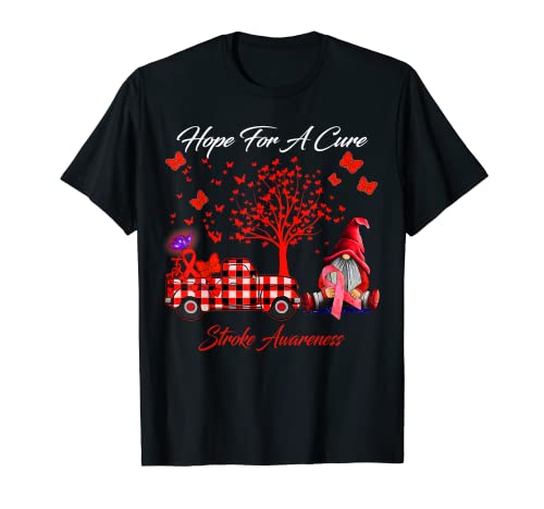 Regalos de concientización sobre el accidente cerebrovascular Hope For A Cure Camiseta