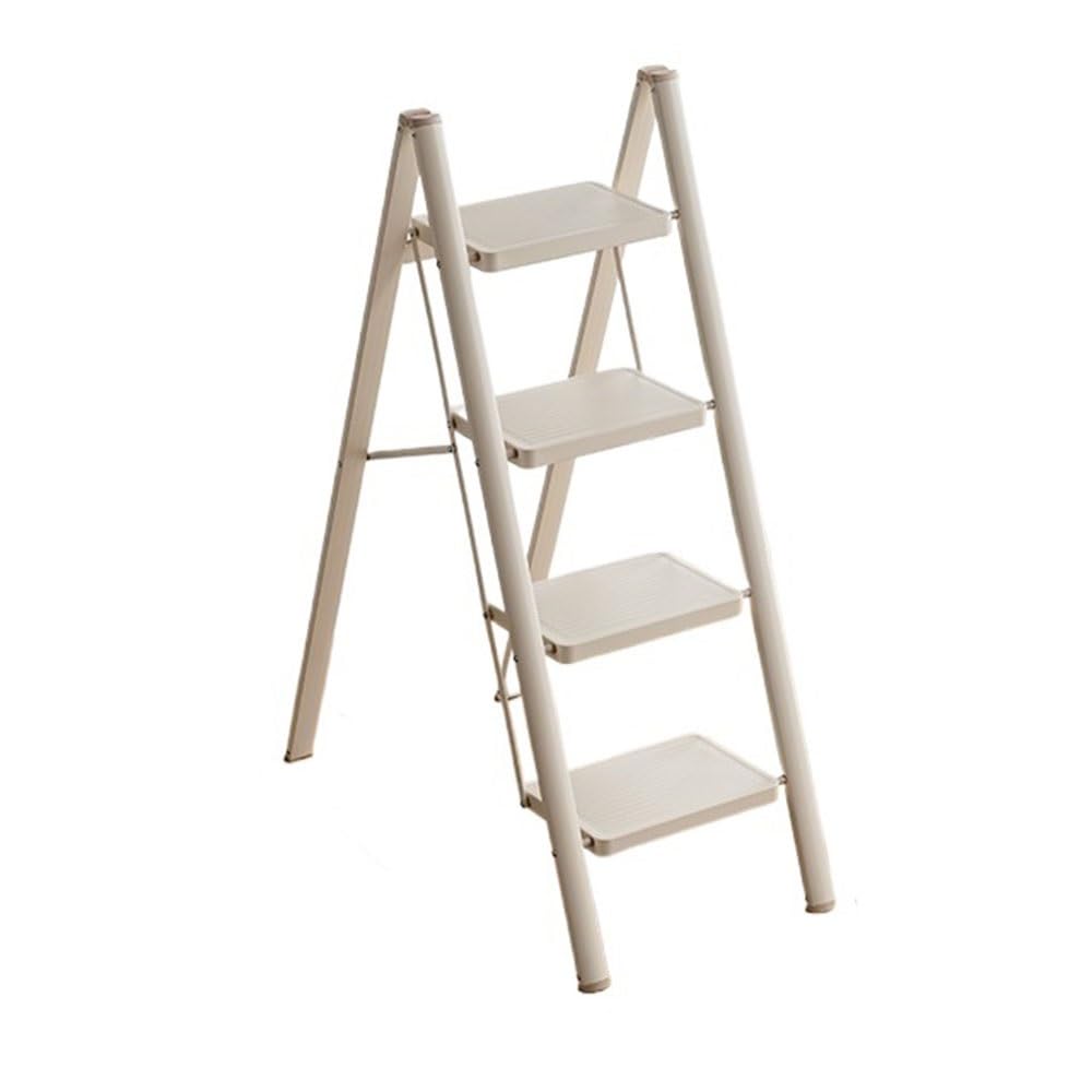 step ladder Home Folding Step Stool Ladder Small Lightweight Portable Stable Anti-Slip Indoor Reaching Heights garage step ladder(Large)